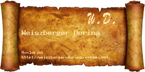 Weiszberger Dorina névjegykártya