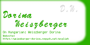 dorina weiszberger business card